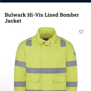 Bulwark Hi-Vis Yellow Bomber Jacket